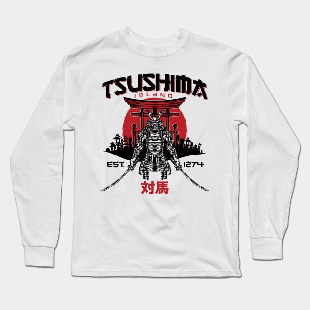 Tsushima Island Long Sleeve T-Shirt by MindsparkCreative